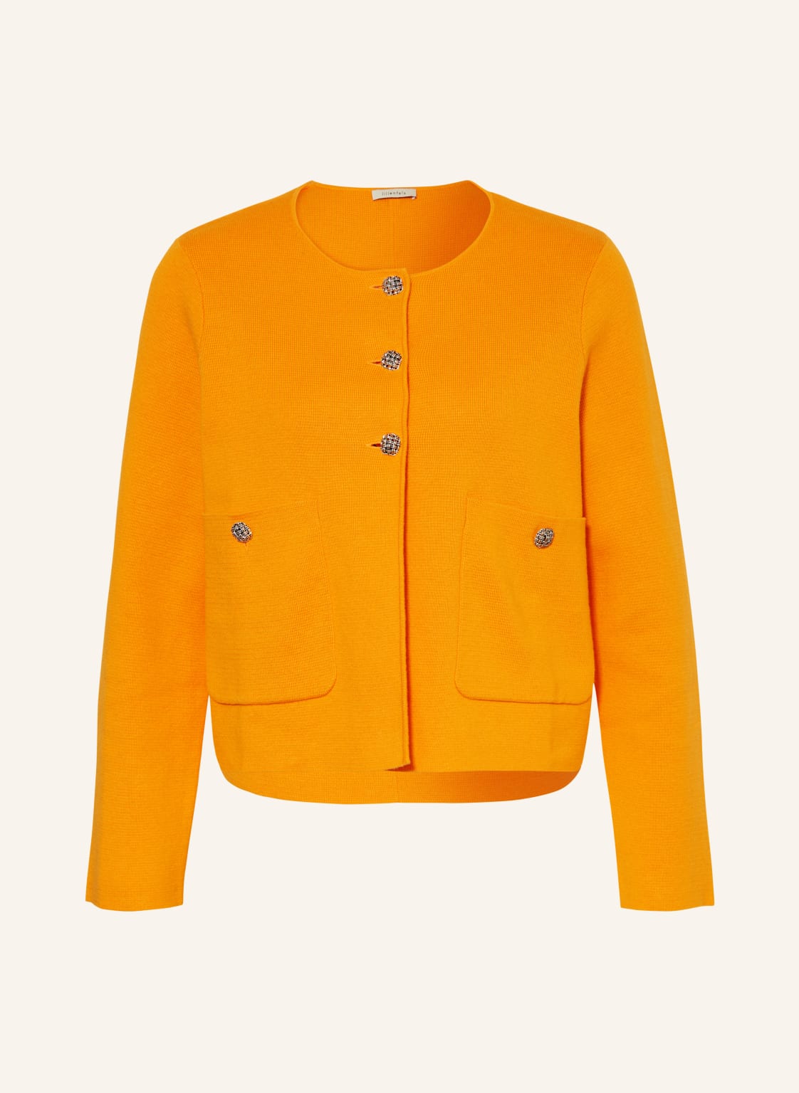 Lilienfels Strickjacke Mit Leinen orange von lilienfels