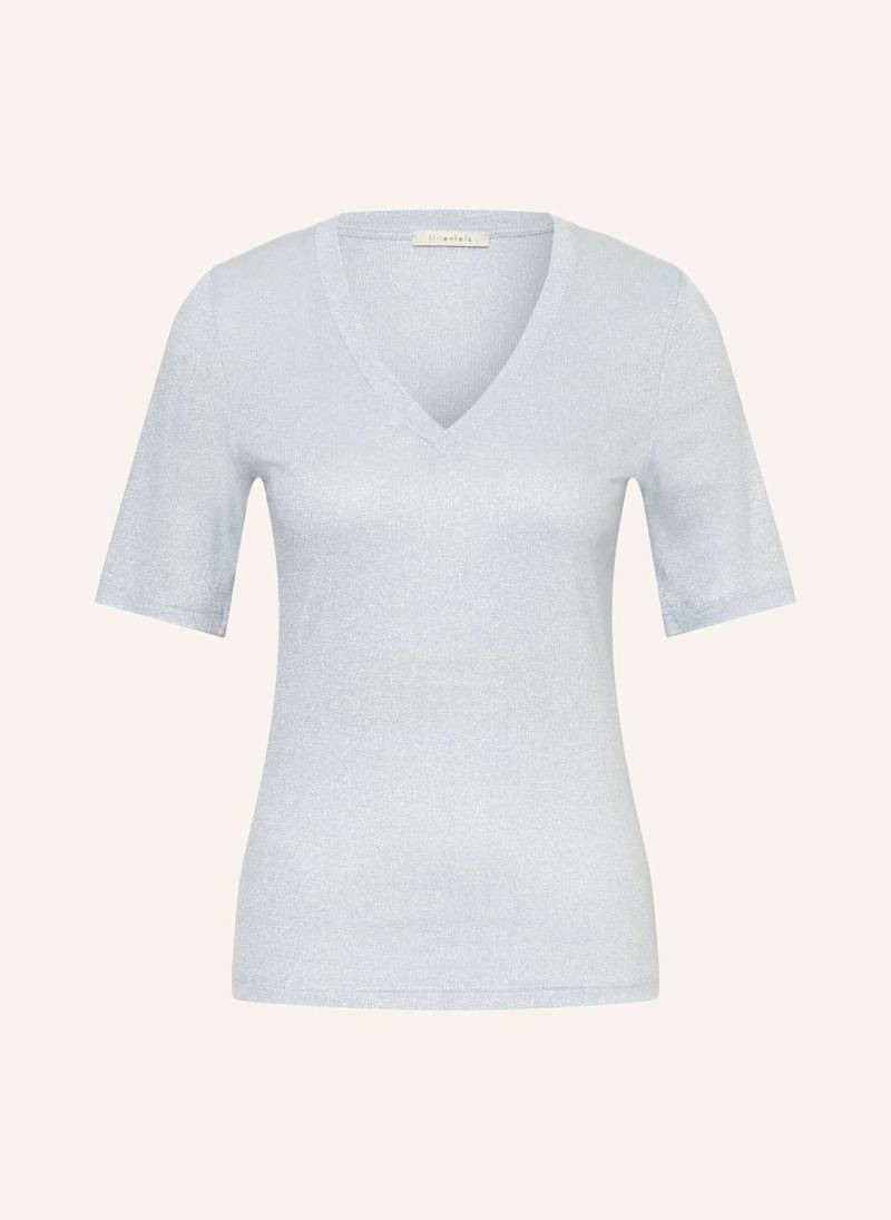 Lilienfels T-Shirt Mit Glitzergarn blau von lilienfels