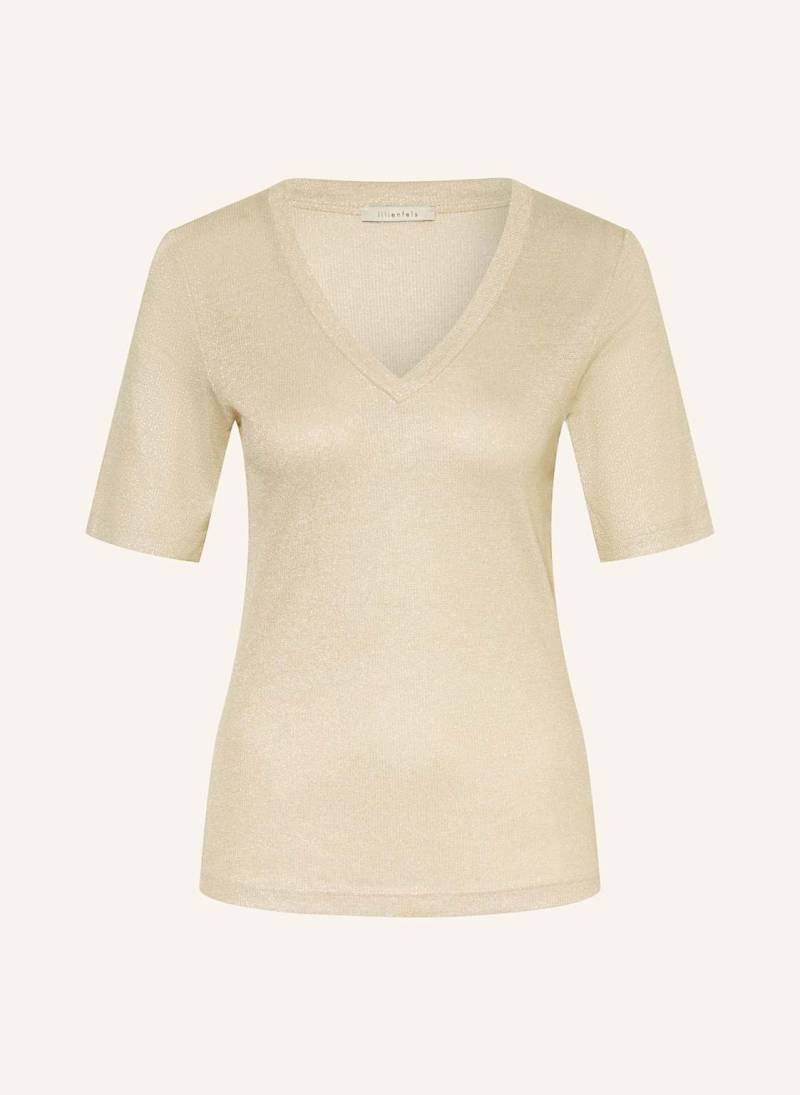 Lilienfels T-Shirt Mit Glitzergarn gold von lilienfels