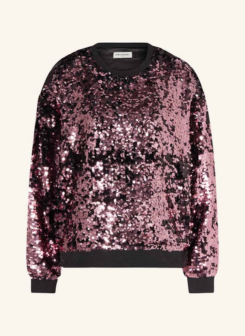 Lollys Laundry Sweatshirt Californiall Mit Pailletten pink von lollys laundry