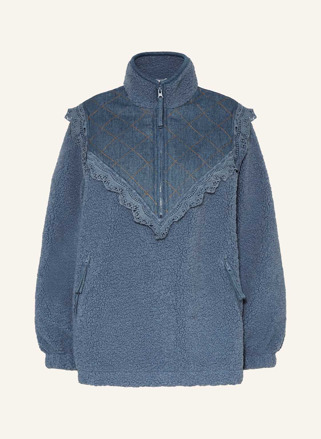 Lollys Laundry Troyer Faill Im Materialmix blau Lollys Laundry Troyer Faill Im Materialmix blau von lollys laundry