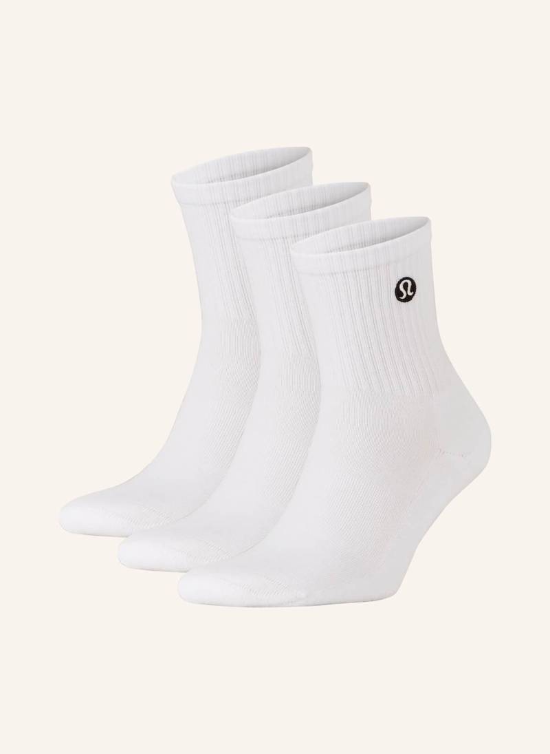 Lululemon 3er-Pack Sportsocken Daily Essential weiss von lululemon