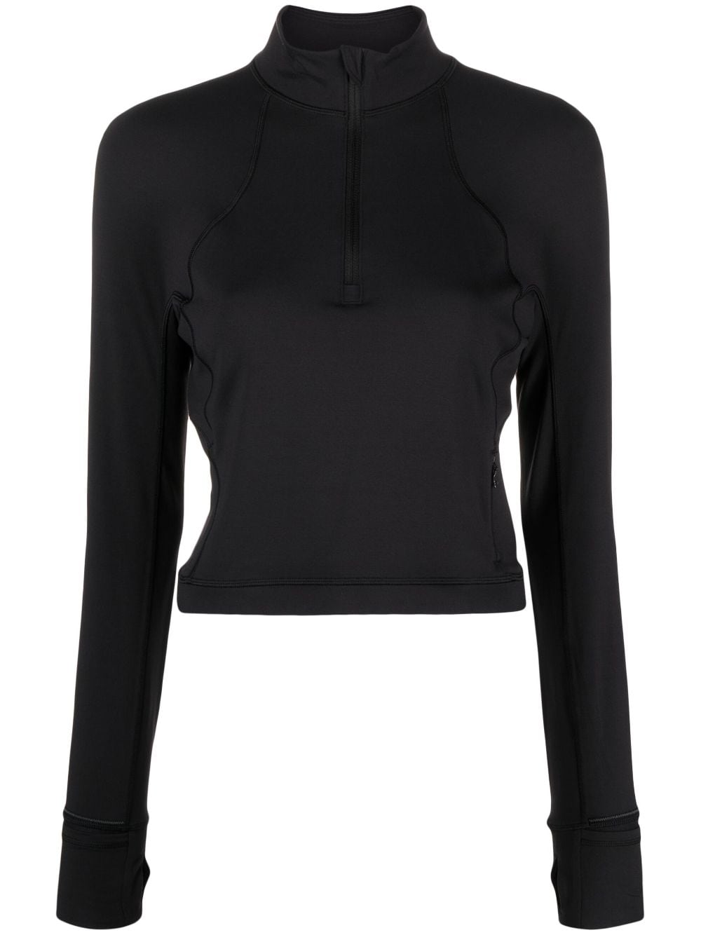 lululemon It's Rulu Run cropped half-zip top - Black von lululemon