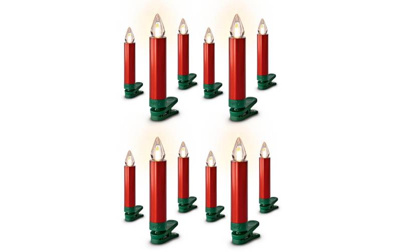 lumix LED-Christbaumkerzen »Lumix LED SuperLight Flame 12er-Starter Set«, 12 St.-flammig von lumix