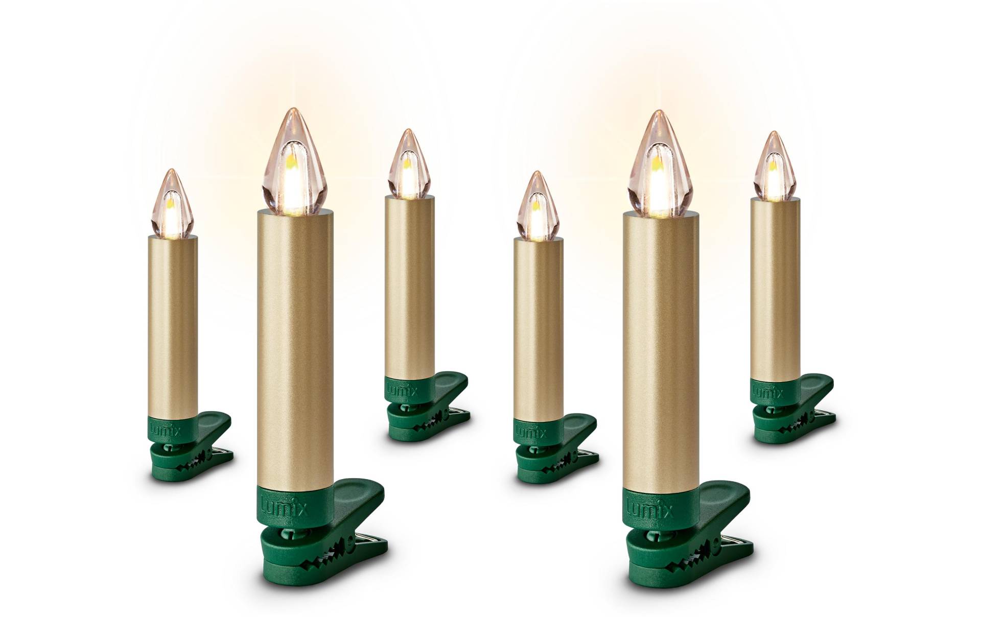 lumix LED-Christbaumkerzen »Lumix LED SuperLight Flame 6er-Set«, 6 St.-flammig von lumix