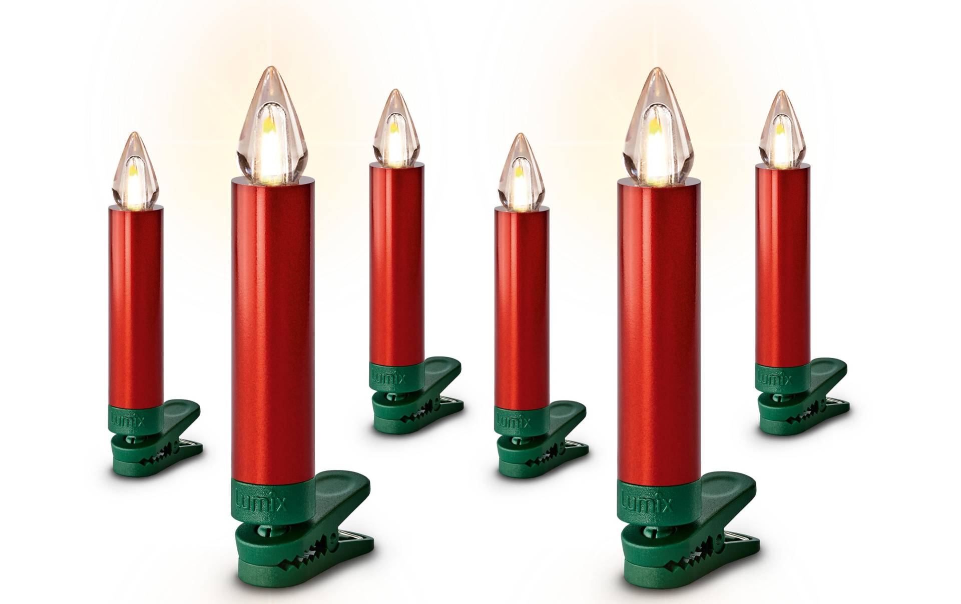 lumix LED-Christbaumkerzen »SuperLight Flame, 6er-Set«