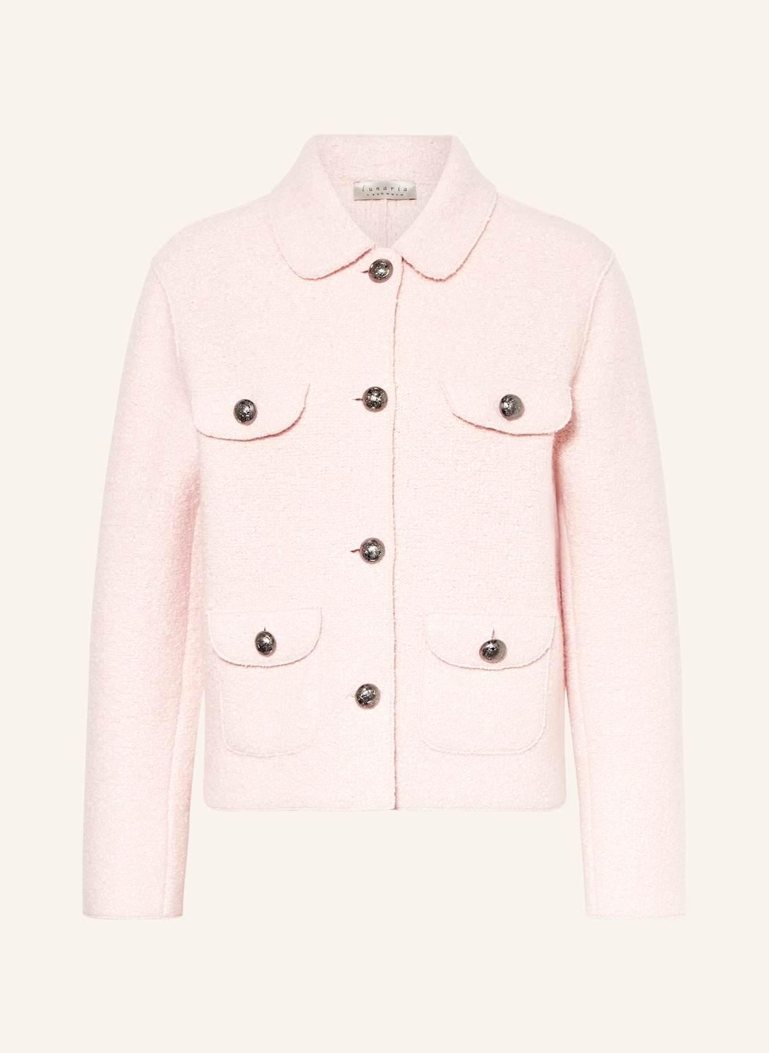 Lunaria Cashmere Bouclé-Jacke Mit Seide rosa von lunaria cashmere