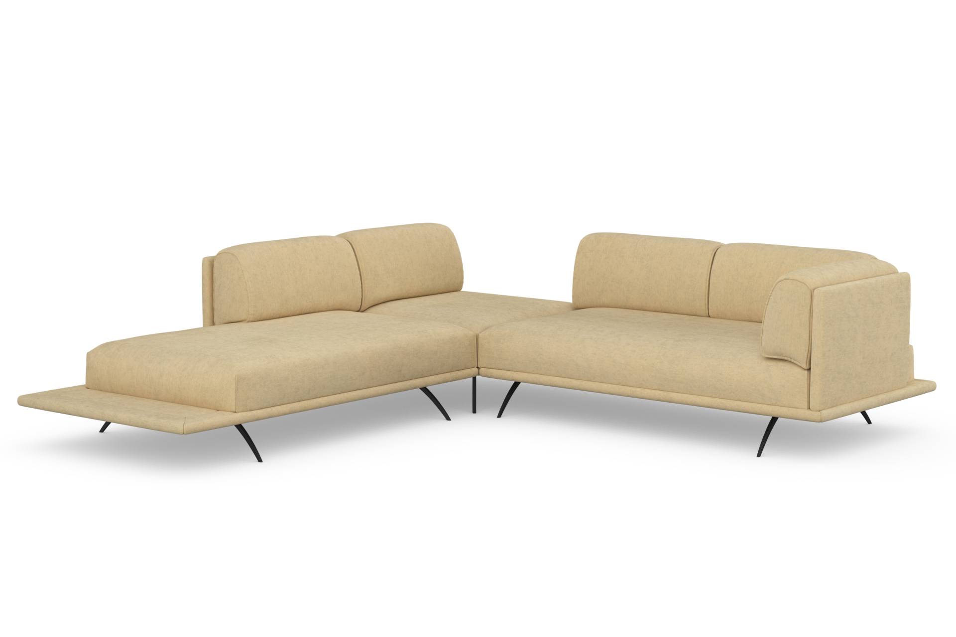 machalke® Ecksofa »benito, L-Form«, mit bezogenem Sockel von machalke®