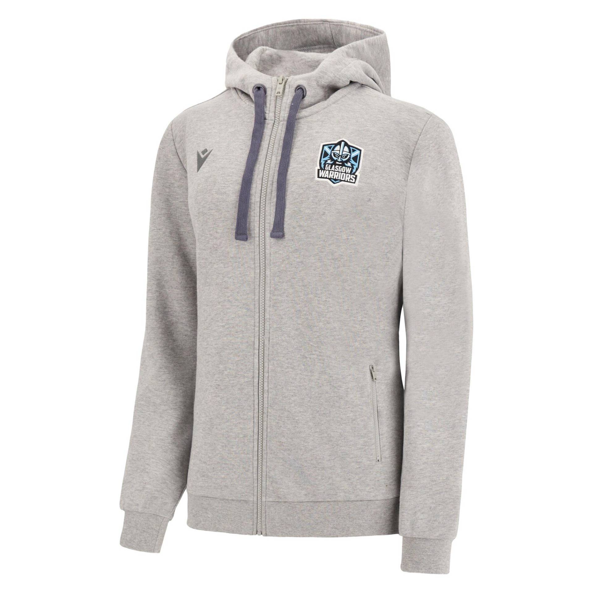 macron - bauwoll-hoodie daen glasgow warriors 2022/23, für Damen, Größe M von macron