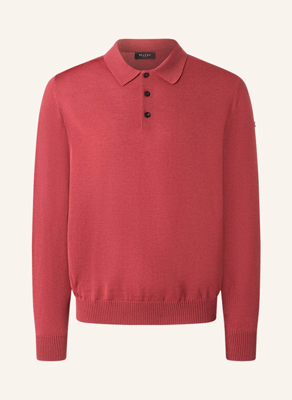 Maerz Muenchen Strick-Poloshirt rot von maerz muenchen