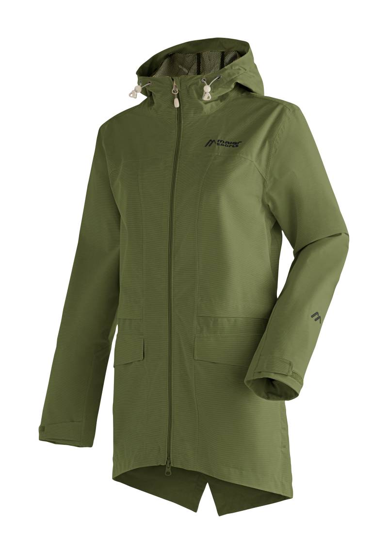 Maier Sports Outdoorjacke »Echaz Coat W«, lange Damen Wanderjacke mit Kapuze, wasserdichter Mantel von maier sports