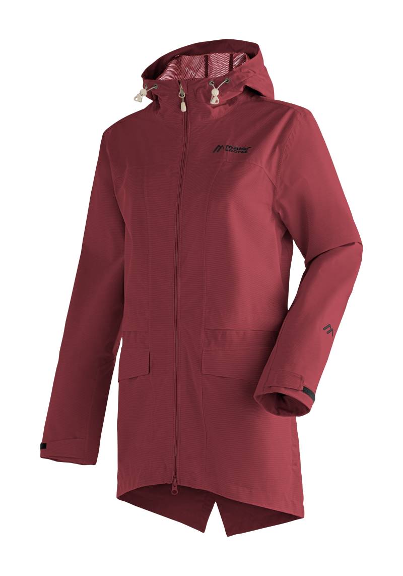 Maier Sports Outdoorjacke »Echaz Coat W«, lange Damen Wanderjacke mit Kapuze, wasserdichter Mantel von maier sports