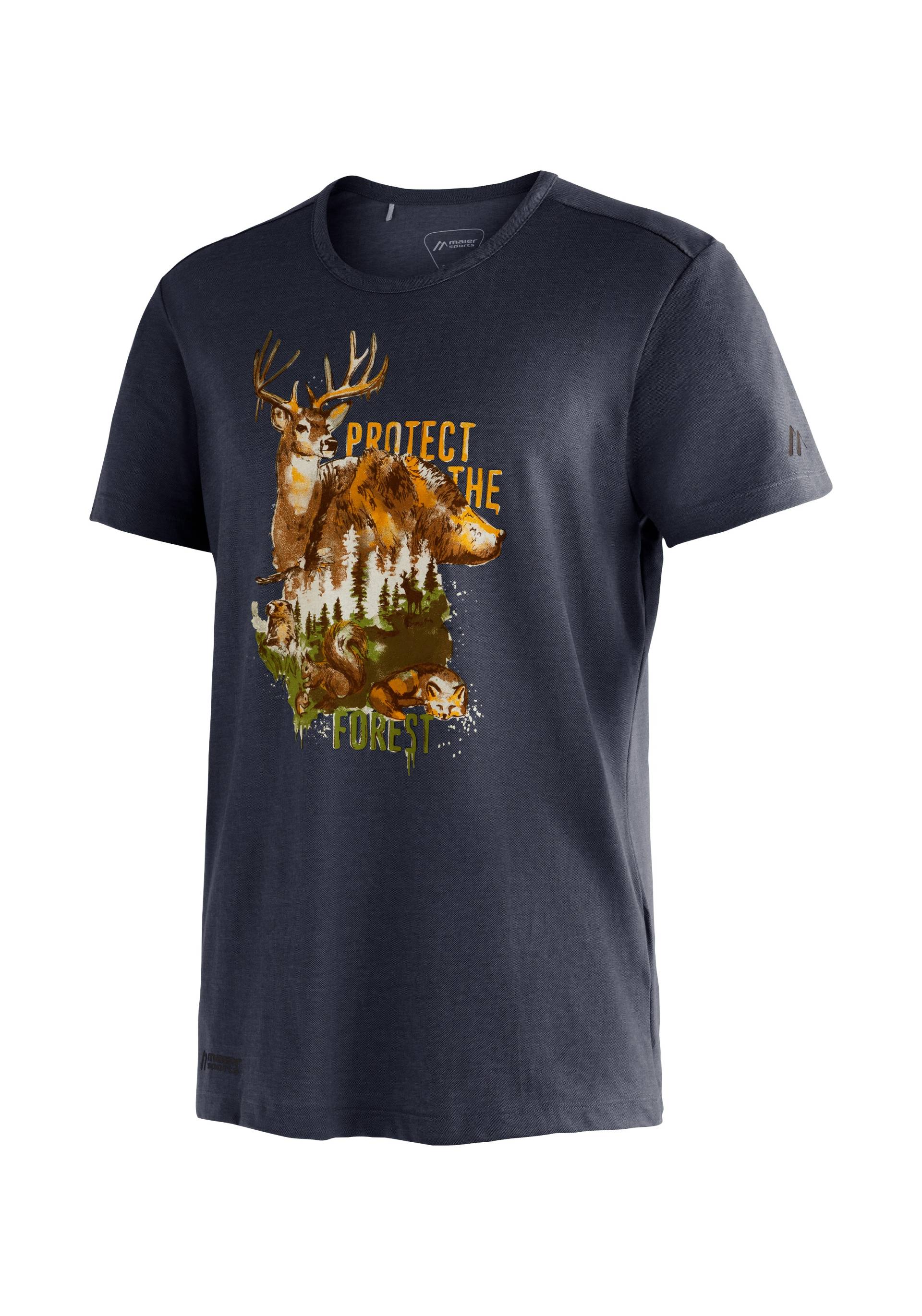 Maier Sports T-Shirt »Burgeis 18 M«, Herren Kurzarmshirt mit Print für Wandern und Freizeit von maier sports