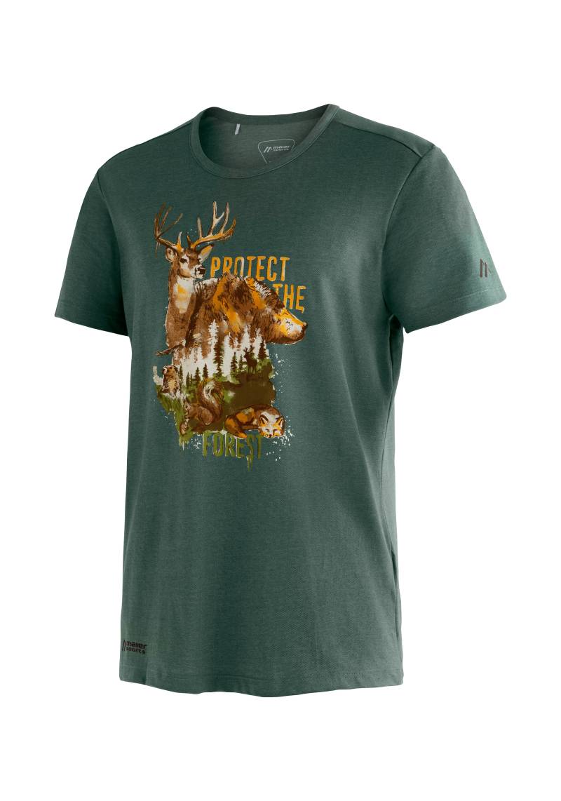 Maier Sports T-Shirt »Burgeis 18 M«, Herren Kurzarmshirt mit Print für Wandern und Freizeit von maier sports