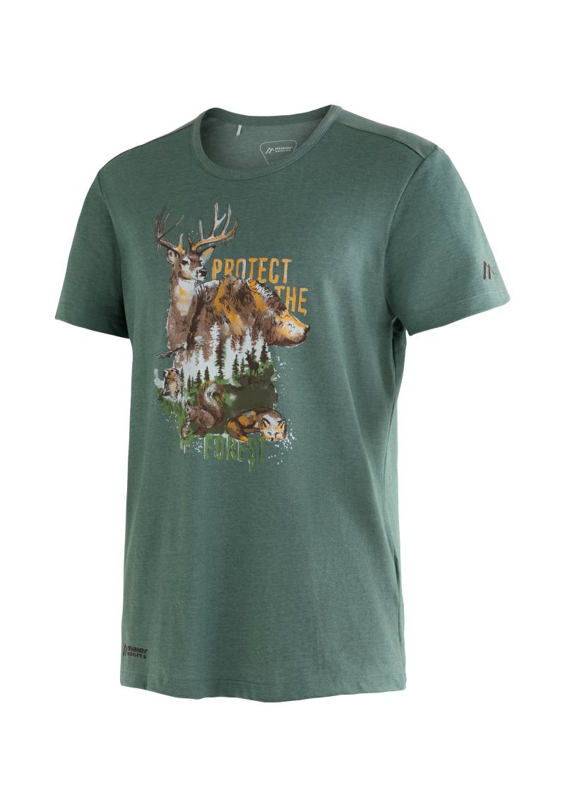 Maier Sports T-Shirt »Burgeis 18 M«, Herren Kurzarmshirt mit Print für Wandern und Freizeit von maier sports