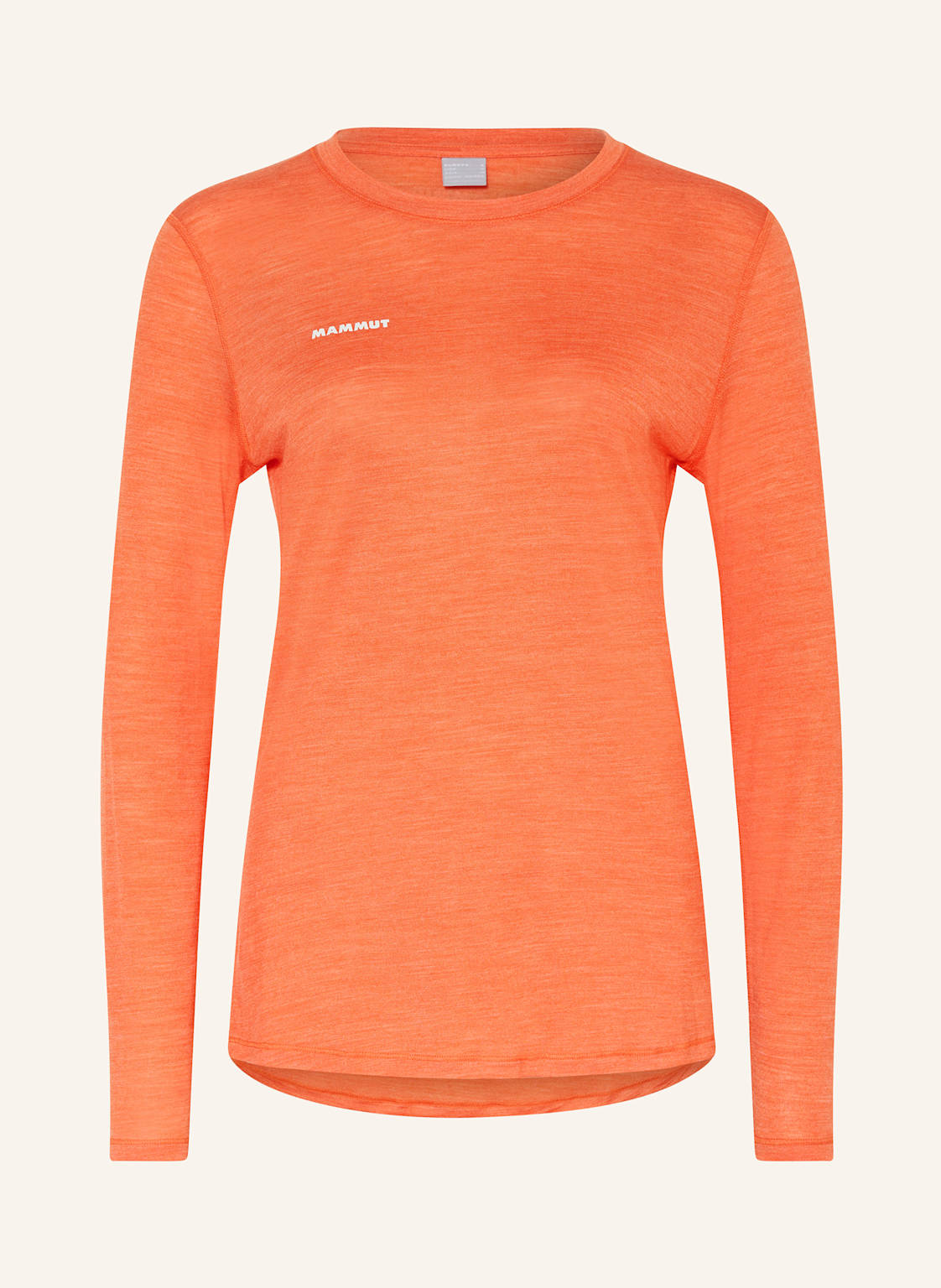 Mammut Longsleeve Tree Wool Mit Merinowolle orange von mammut