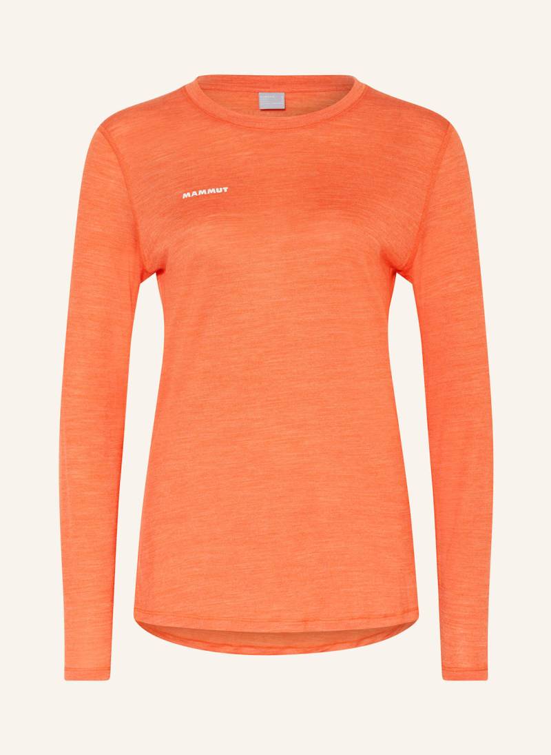 Mammut Longsleeve Tree Wool Mit Merinowolle orange von mammut