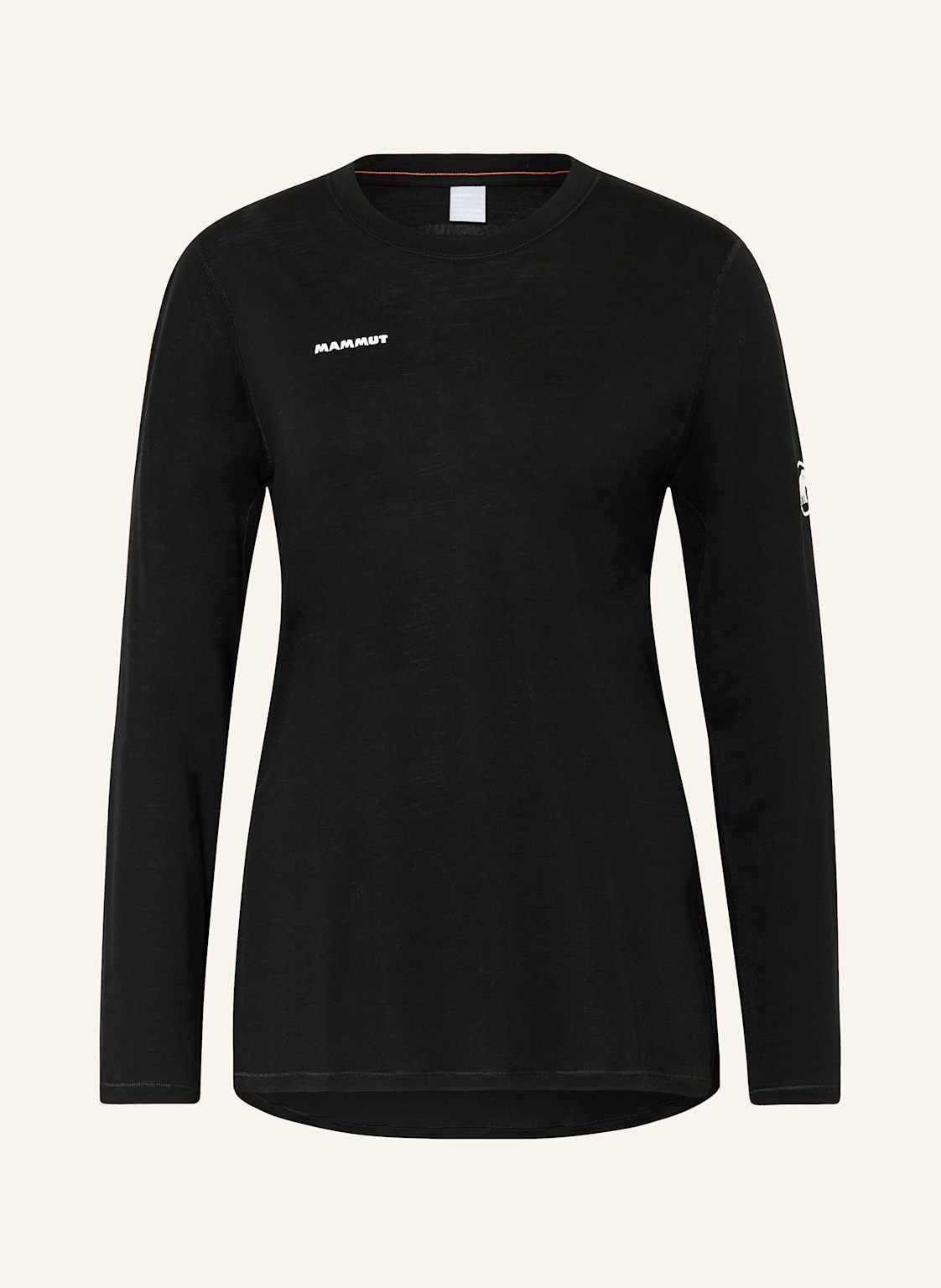 Mammut Longsleeve Tree Wool Mit Merinowolle schwarz von mammut