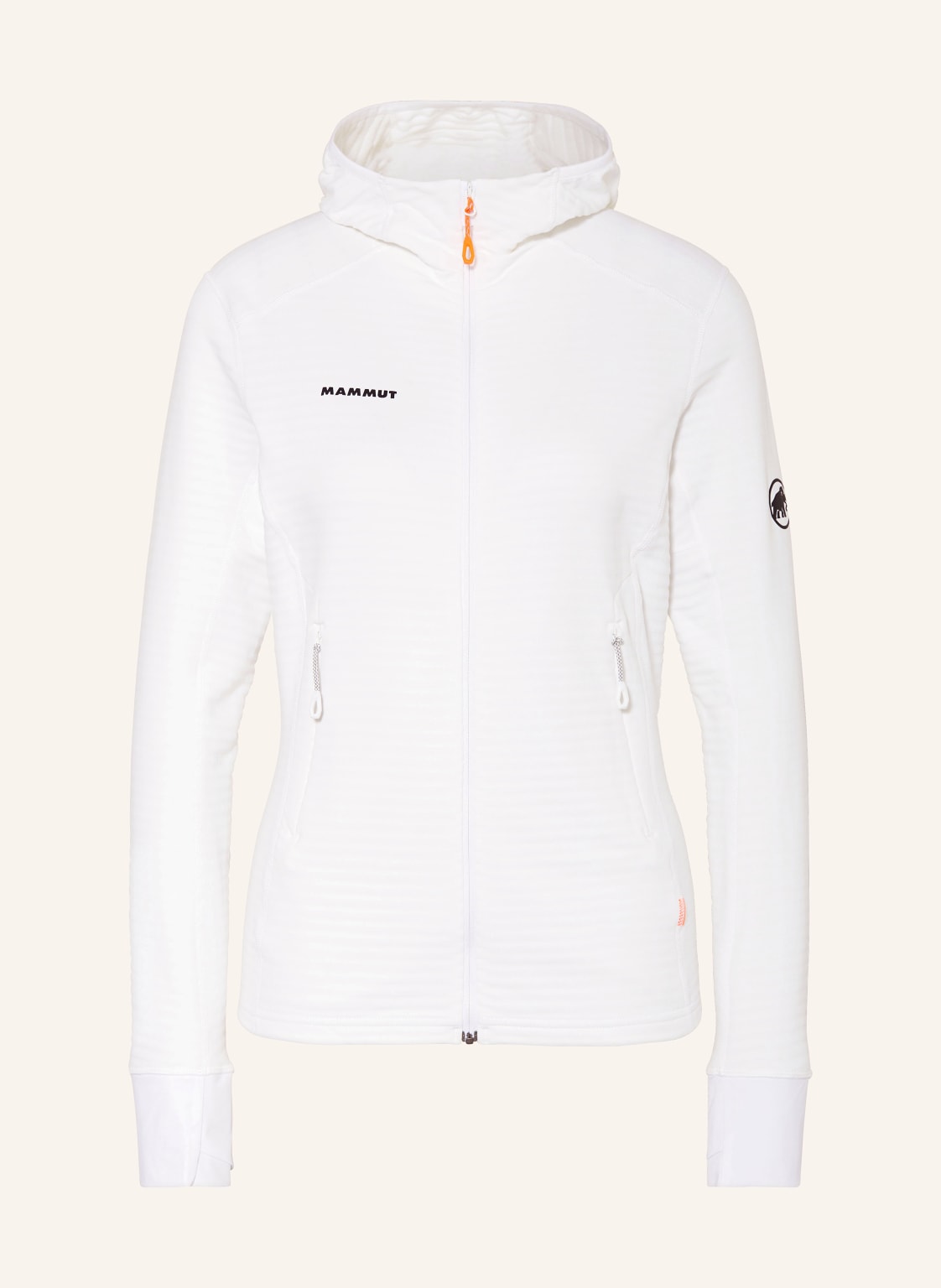 Mammut Midlayer Jacke Taiss Light Mit Kapuze weiss von mammut