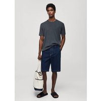 Strick-T-Shirt aus Baumwollgemisch Strick-T-Shirt aus Baumwollgemisch von mango man