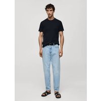 Basic-T-Shirt aus Comfort-Stretch-Baumwolle von mango man