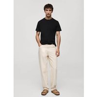 Basic-T-Shirt aus Comfort-Stretch-Baumwolle von mango man