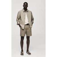 Bermudashorts aus 100 % Baumwolle mit Fischgratmuster von mango man