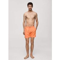 Einfarbige Badeshorts mit Kordelzug von mango man