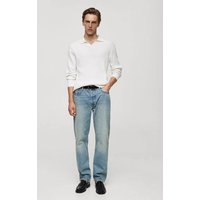 Feinstrick-Poloshirt mit Rippmuster von mango man