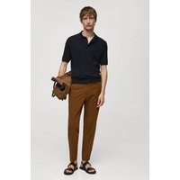 Feinstrick-Poloshirt mit Rippmuster von mango man