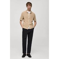 Geknöpftes Strick-Poloshirt mit Mikrostruktur Geknöpftes Strick-Poloshirt mit Mikrostruktur von mango man