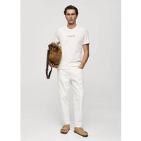 Gemustertes Regular-Fit-T-Shirt aus Baumwolle von mango man