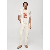 Gemustertes Regular-Fit-T-Shirt aus Baumwolle von mango man