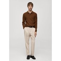 Geripptes Poloshirt aus Baumwollgemisch von mango man