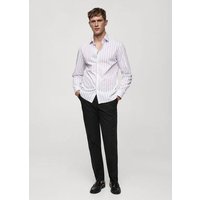 Gestreiftes Regular Fit-Baumwollhemd Gestreiftes Regular Fit-Baumwollhemd von mango man