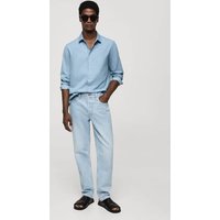 Regular Fit-Hemd aus Baumwoll-Chambray von mango man