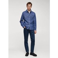 Denim-Overshirt mit Taschen von mango man