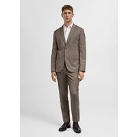 Super Slim Fit-Anzughose mit Fischgrätstruktur von mango man