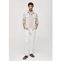 Overshirt mit Taschen aus 100 % Leinen von mango man