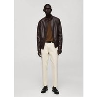 Jacke mit Ledereffekt und Reißverschluss Jacke mit Ledereffekt und Reißverschluss von mango man