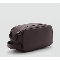 Kosmetiktasche mit Reißverschluss in genarbter Optik Kosmetiktasche mit Reißverschluss in genarbter Optik von mango man