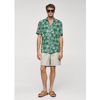 Kurzarmhemd mit Hawaii-Print von mango man