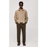 Jacke aus 100 % Wildleder mit Taschen Jacke aus 100 % Wildleder mit Taschen von mango man