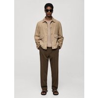 Jacke aus 100 % Wildleder mit Taschen Jacke aus 100 % Wildleder mit Taschen von mango man