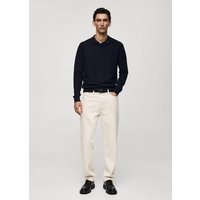 Langärmliges Strick-Poloshirt mit Struktur Langärmliges Strick-Poloshirt mit Struktur von mango man