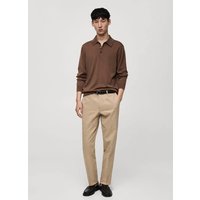 Langarm-Poloshirt aus 100 % Merinowolle von mango man