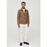 Overshirt aus Baumwoll-Twill mit Taschen Overshirt aus Baumwoll-Twill mit Taschen von mango man