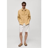 Overshirt mit Taschen aus 100 % Leinen von mango man