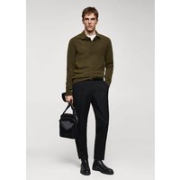 Strick-Poloshirt mit Mini-Bouclé von mango man