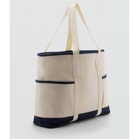 Kontrastierende Tasche aus Canvas mit Baumwolle von mango man